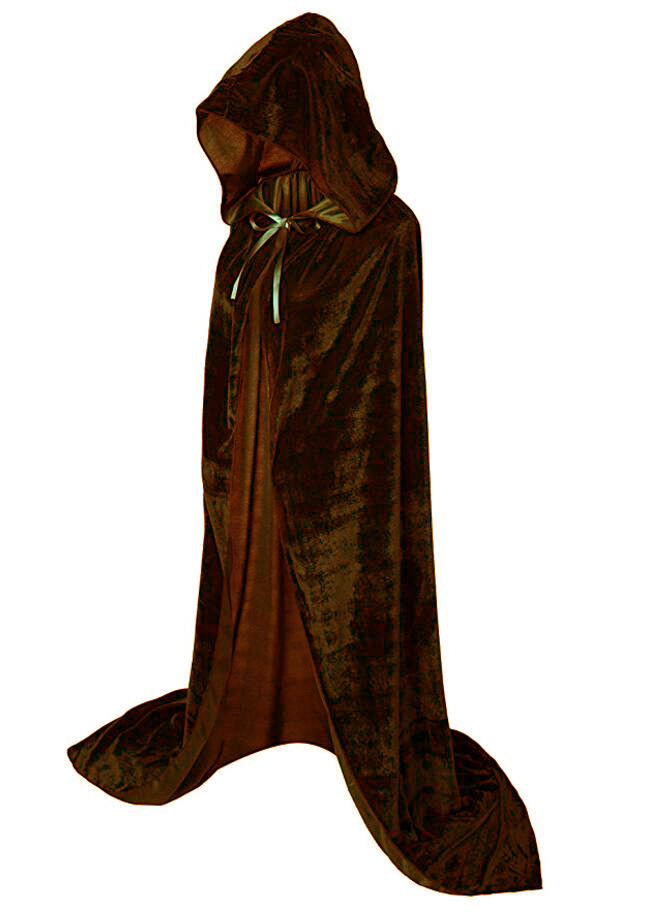 Umhang Cape Halloween Karneval Vampir Kostüm Mit Kapuze Weicher Mantel Unisex - Picture 16 of 17