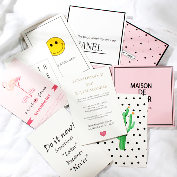 厂家印刷包装彩卡吸塑包装纸卡对折白卡加厚售后卡挂卡铜版纸