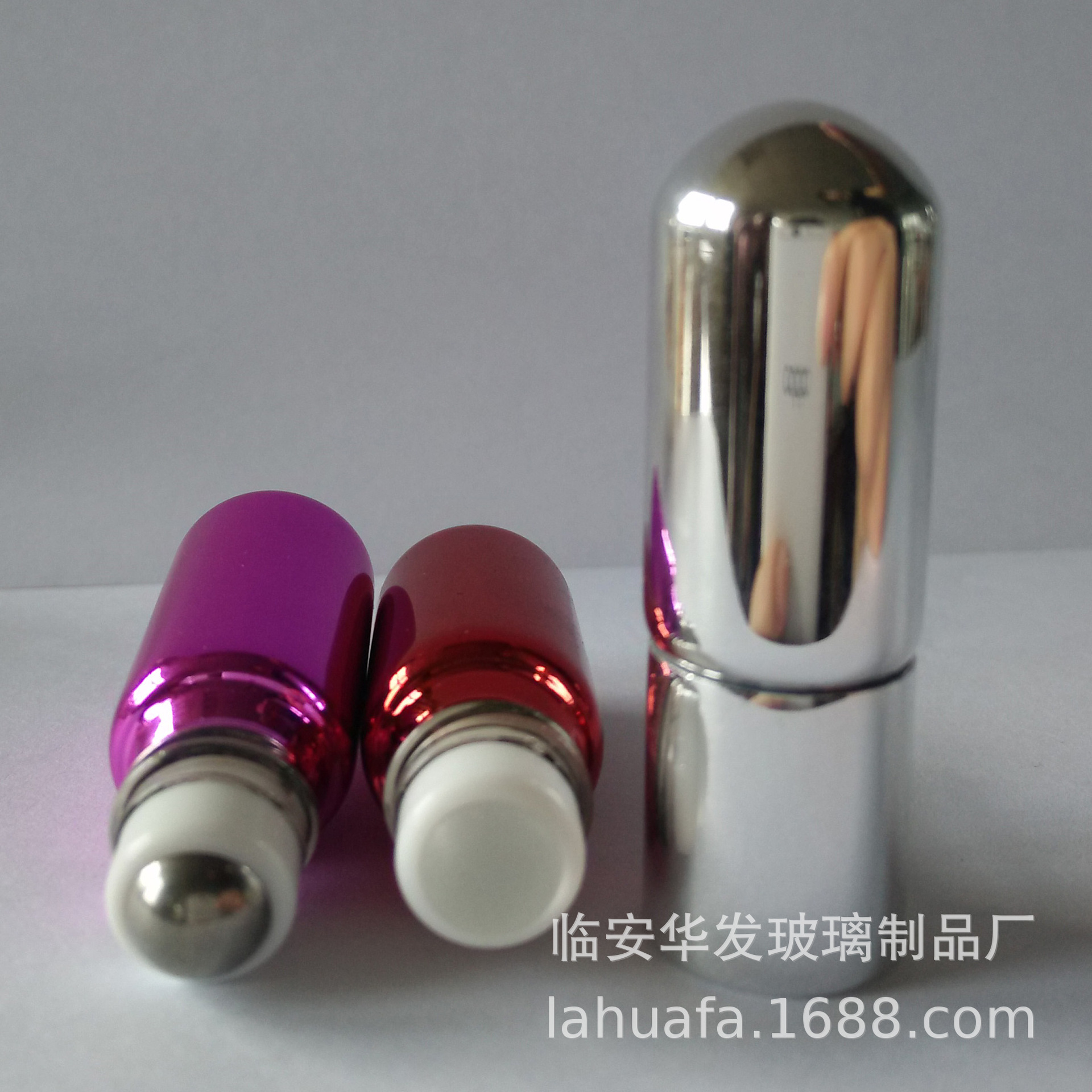 供应 5ml银色精油走珠瓶 电镀滚珠瓶 女士高档玻璃小香水瓶