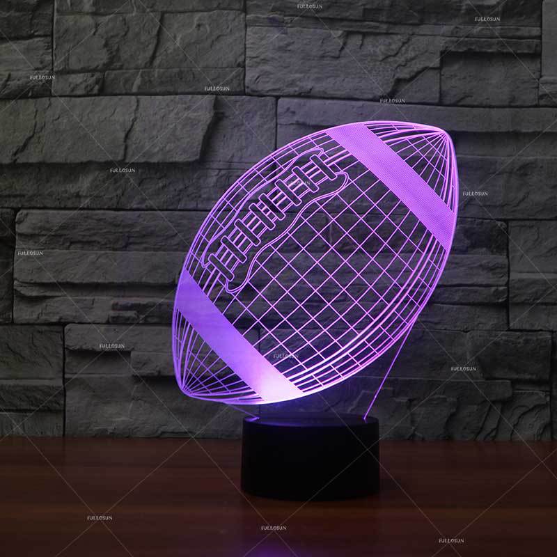 3D小夜灯 创意节能智能家居LED灯 跨境产品橄榄球造型FS-3600