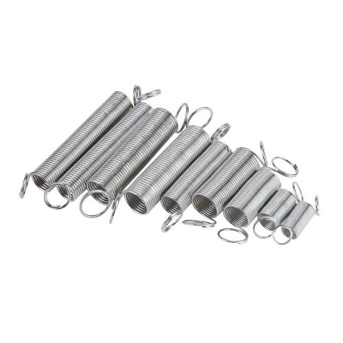 200PCS spring, tension spring, compression spring set, 200 pieces in transparent pp plastic box, 20 specifications in one box