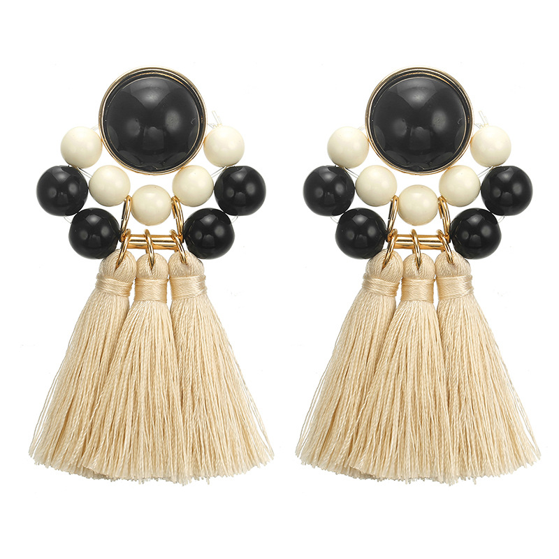 Exaggerated alloy fringed resin earrings earrings popular jewelrypicture4