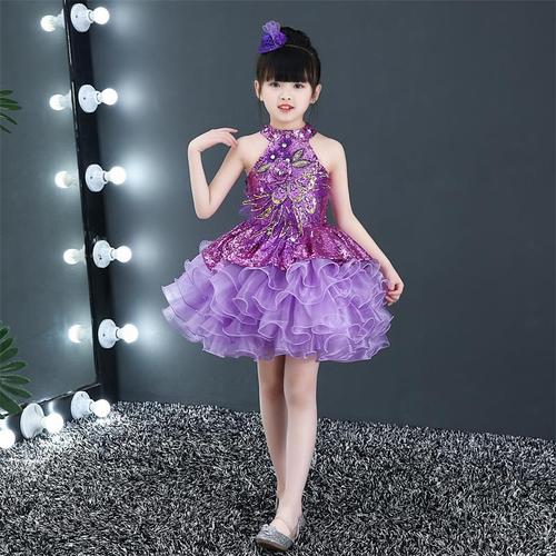 Girls pink blue yellow jazz dance dresses princess tutu skirt ballet dress kindergarten dance costumes for kids