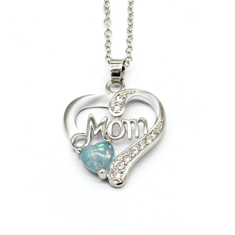 Women's Gender Copper Simple Style Classic Style Heart Shape Inlaid Gemstone Necklace