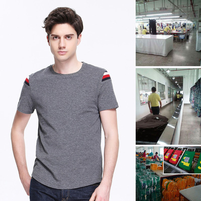 淘工厂广东深圳男装夏款短袖直喷印花t恤加工来样服装OEM代工贴牌|ms