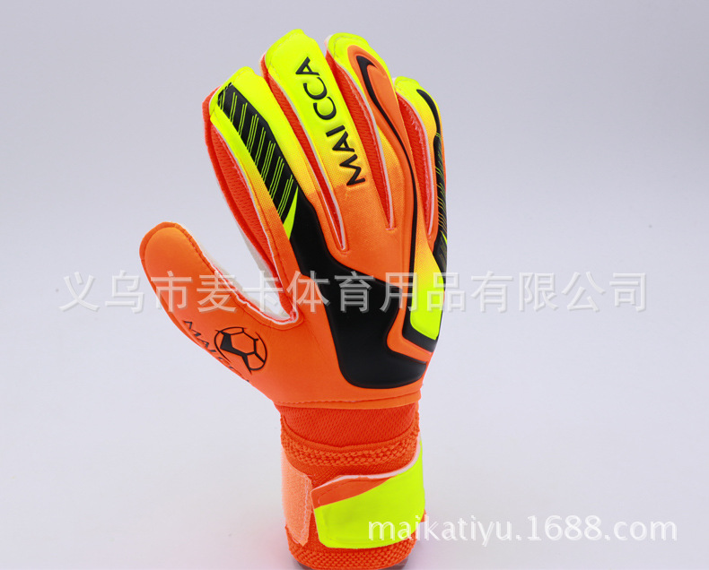 Guantes de pórtico de portero de fútbol engrosados guantes de portero antideslizantes resistentes al desgaste con guantes de látex de protección de dedos