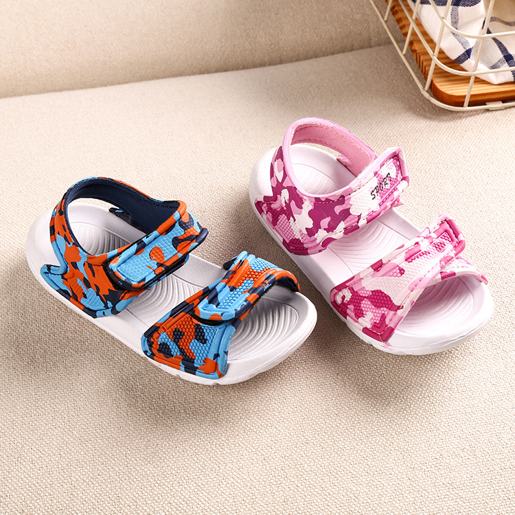 children's camouflage fashionable sandals with velcro