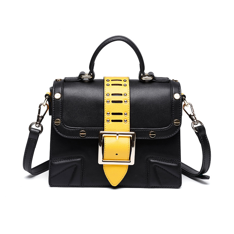厂家直销外贸夏季新款包包百搭斜跨包手提女包撞色单肩小方包定制