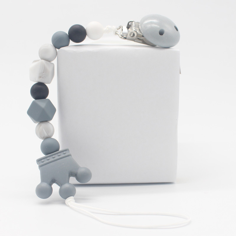 Suministros para bebés chupete Cadena de chupete de silicona para bebés clip Amazon Comercio exterior Venta caliente cadena anti-caída cadena chupete