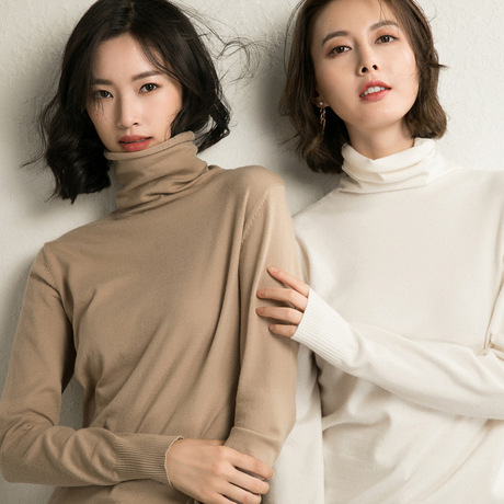 2018 thu đông mới Hàn Quốc áo len nữ cao cấp mỏng đan đáy áo thời trang nhà sản xuất hoang dã Áo len nữ