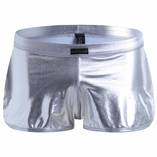 Men's Underwear Men's Boxer Briefs Patent Leather Imitation Leather Stage Performance Nightclub Sexy Underwear 1045PJ