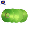 Dongguan Cloth printing Material Science wholesale Fluorescent Green Two-sided Silk ribbon Trademark printing Material Science colour Blank Silk ribbon