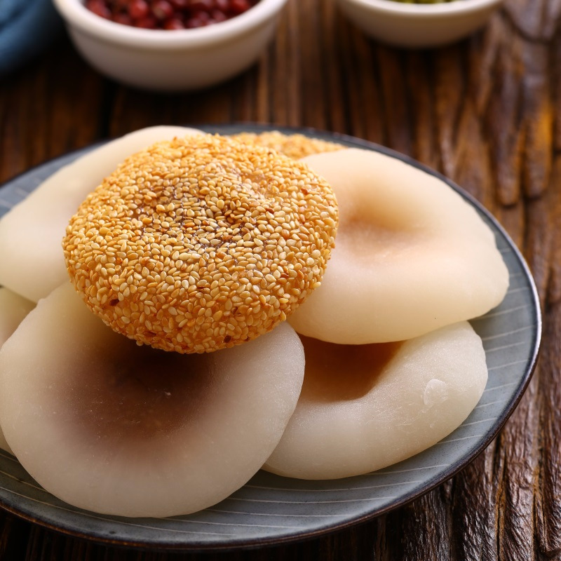 [One-piece delivery] ranli Sesame cool sweet potato dried soup round glutinous rice cake leisure food snack snack