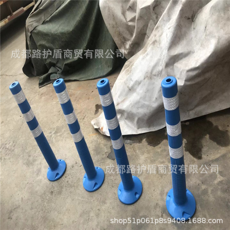 塑料警示柱道路标志柱道口标路桩隔离柱75CM交通设施防撞柱弹力柱