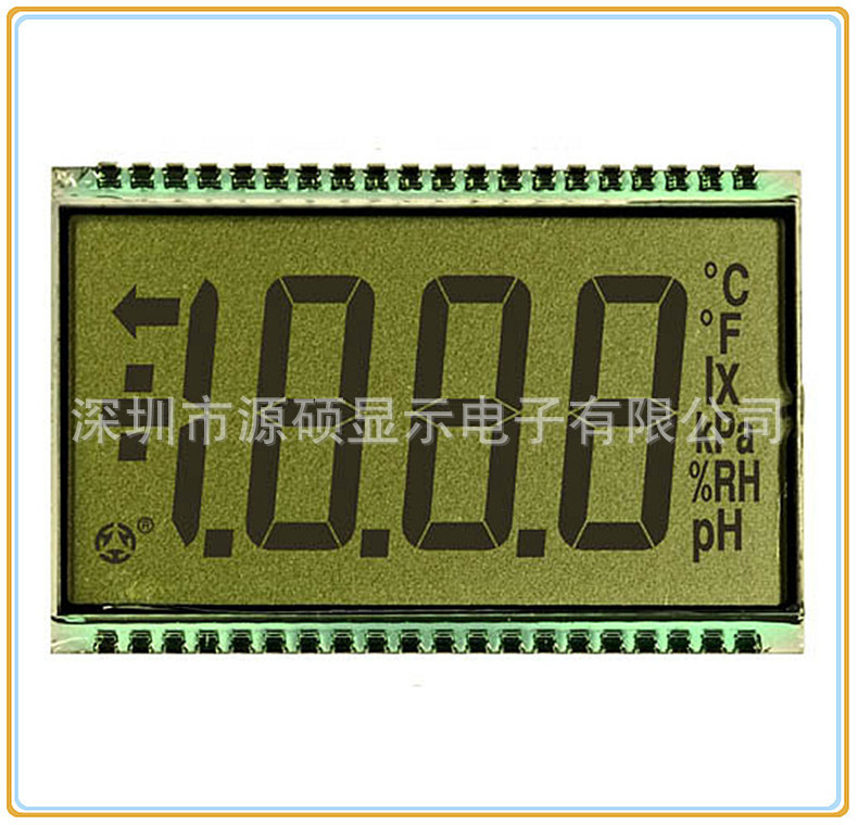 厂家订制开发气体浓度测试显示气体流量仪表段码LCD液晶显示屏