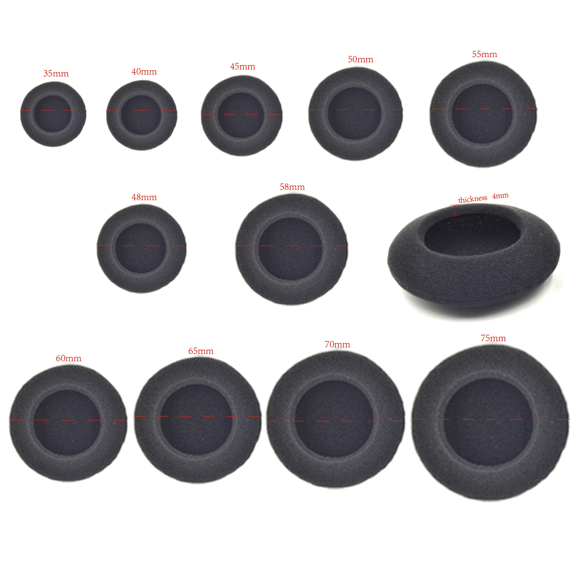 Multi-size Headset Cover Ear Cotton Cover Ear Cotton Cover Ear Cotton Accessories Repair and Replacement