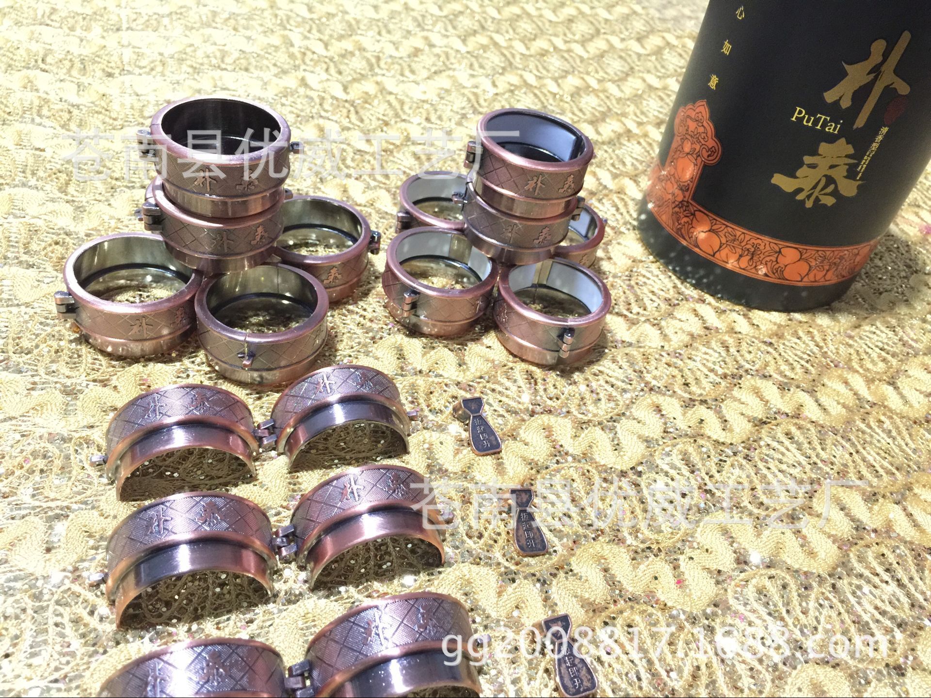 厂家供应金属卡扣 古铜色 酒瓶瓶扣 酒坛塑料瓶扣 卡扣