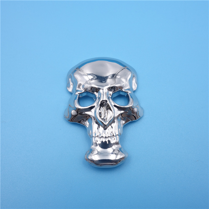 金属标牌厂家 箱包金属标牌 合金镀镍个性骷髅头标牌铭牌