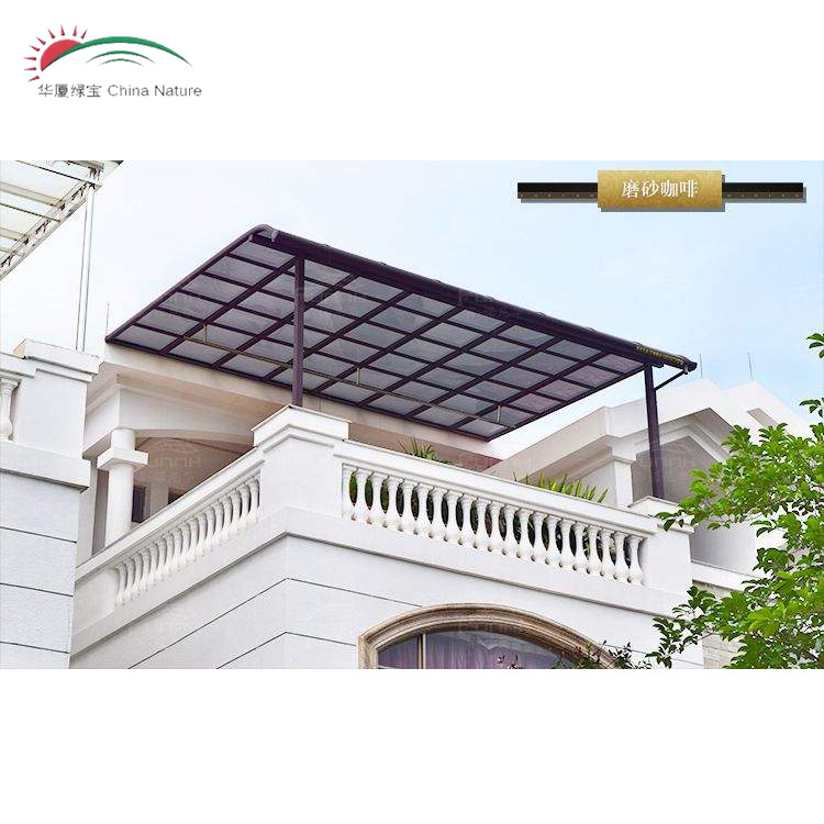 廠家pc耐力板雨棚別墅陽台窗戶 鋁合金戶外遮陽蓬 防曬抗台風