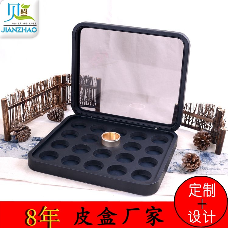 厂家直销 80g黑色小罐的茶外包装盒 20罐装小罐的茶礼盒高档