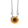 Fashionable accessory from pearl, pendant, cute necklace, chain for key bag , wish, flowered