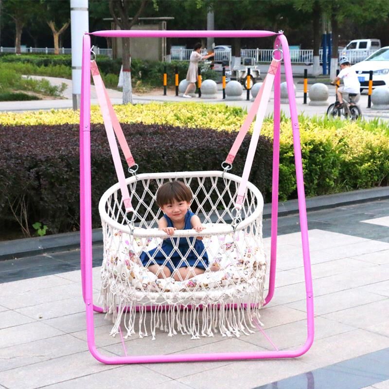 Manufacturers supply tassels Hanging basket Terrace Garden Children&#39;s Room Cotton rope weave Swing Cradle