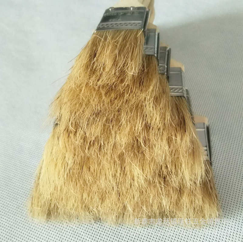Brocha de cerdas de cerdo puras hervidas en agua para pintura, barbacoa, limpieza de revestimientos, brocha manual, venta al por mayor del fabricante