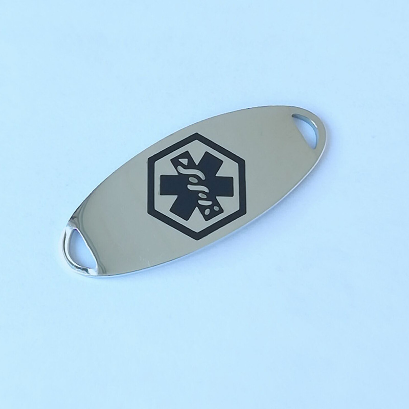 Stainless Steel Bracelet Bending Card Accessories Medical Snake Alarm Bracelet Accessories Bracelet Accessories European and American Hot Manufacturer Customized