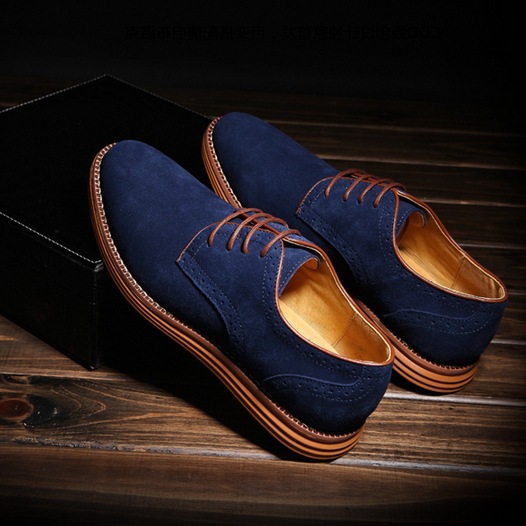 men casual shoes plus size Suede leather...