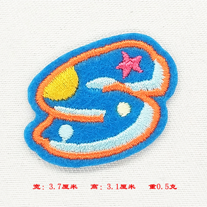 Nuevo color 26 letras pegatinas de tela pegatinas de bordado jeans rasgados parche decorativo pegatinas A- Z Inglés pegatinas