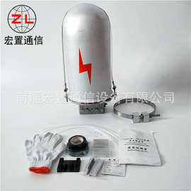 宏置帽式光缆接线盒 光缆金具厂家 金属型ADSS光缆接头盒图片