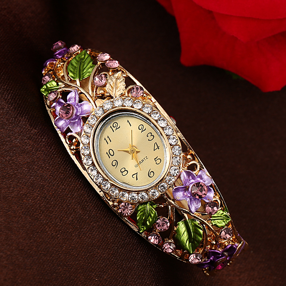 Luxurious Flower Quartz Women's Watches display picture 4