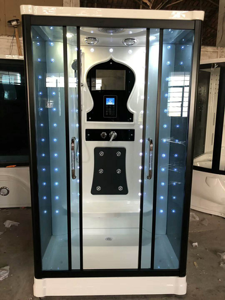 Rectangular 1200*900 sala de ducha de vapor de acrílico tablero de ducha Yuyu masaje sala de vapor