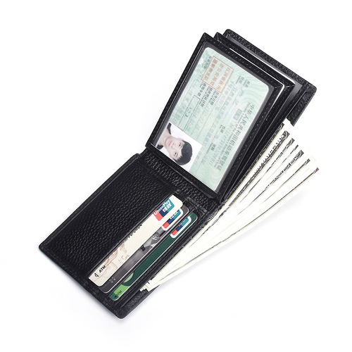 Factory Direct Sale Genuine Leather Wallet Driving License Cover Double Page Driving License Wallet Motor Vehicle Driving License Holder Document Bag