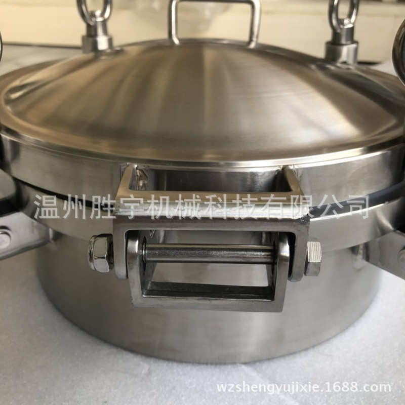 不锈钢压力人孔卫生级压力人孔 压力镜面人孔DN200圆形压力人孔