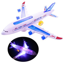 大號空客A380 電動閃光音樂萬向飛機 夢想號空中巴士航空模型玩具