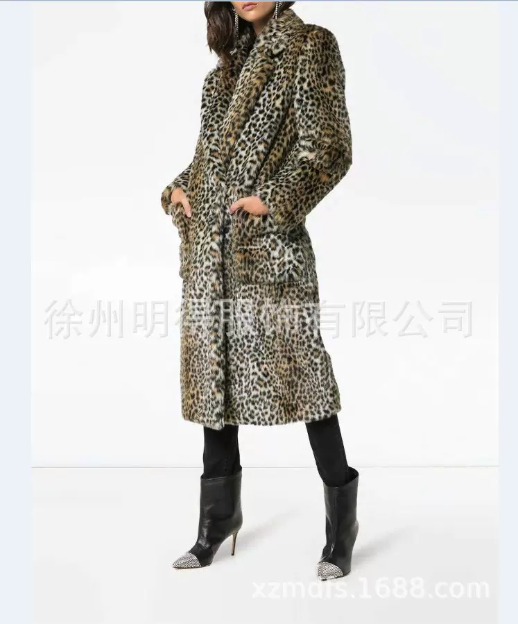 海宁皮草厂家批发仿狐狸毛皮草外套2018新款长款背心欧美显瘦外套