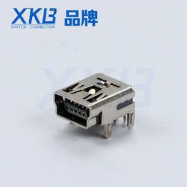 连接器 插件式MINI USB U214-051N-4BR84 MICRO USB母座