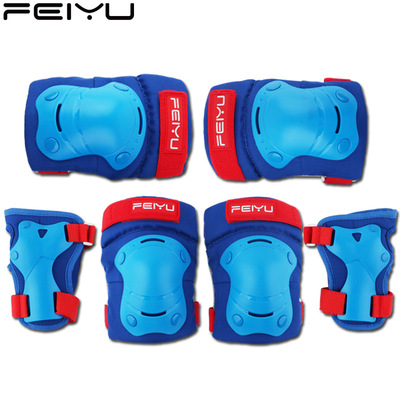 跨境批发儿童全套滑板溜冰鞋滑冰滑步自行车护膝护肘男孩轮滑护具|ms