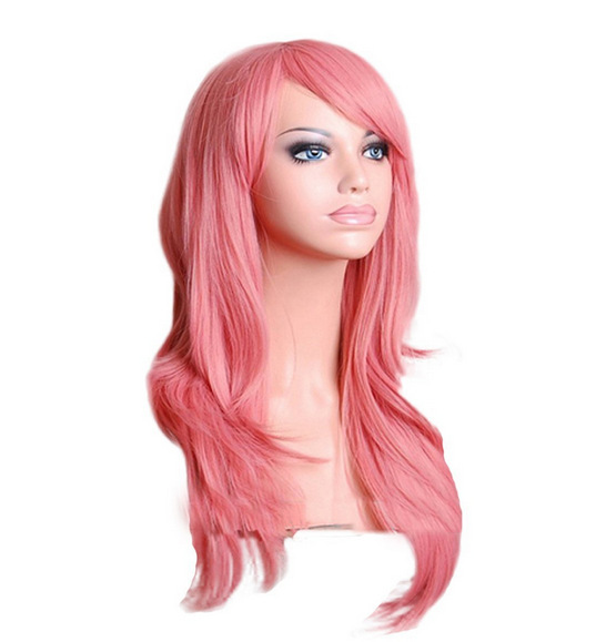 70cm Long Cheveux Bouclés Air Volume Haute Température Soie Multicolore Cheveux Bouclés Perruques display picture 2