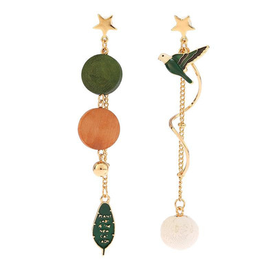 Original design Japan and South Korea new pattern Ultra cents girl ins spring Birds Drip temperament Earrings Ear Studs Earrings