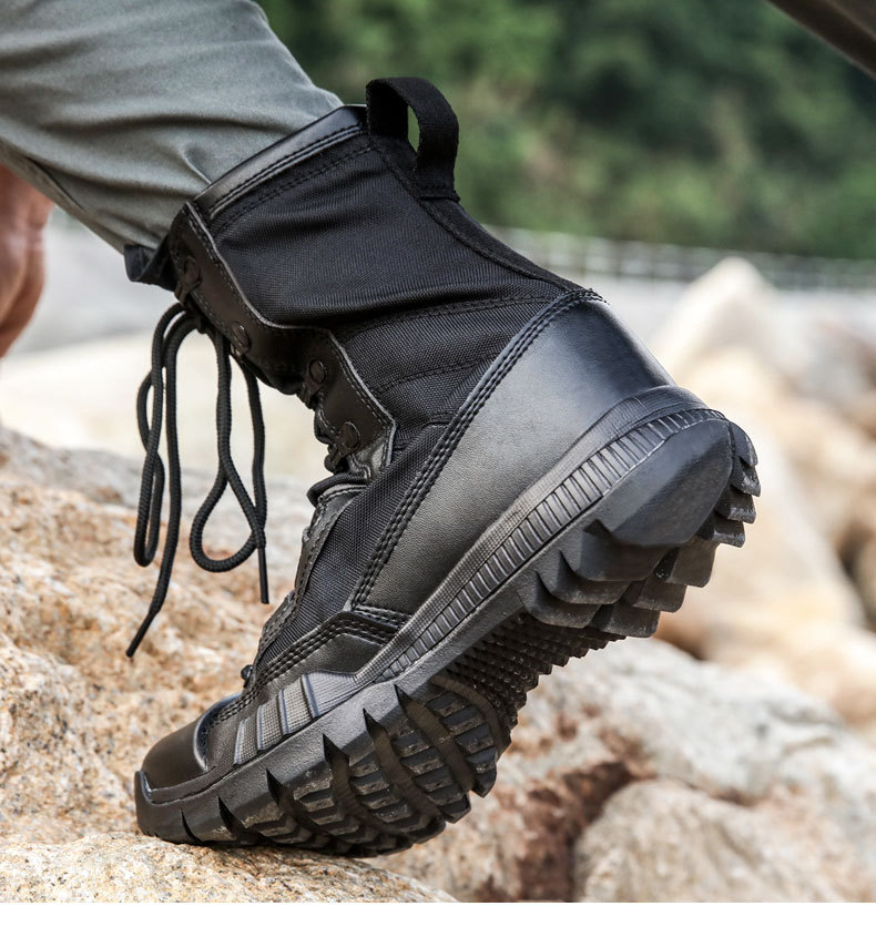 Stivali da combattimento ultraleggeri Stivali da uomo SFB Stivali tattici Stivali da esterno antiscivolo e resistenti all'usura_voghion.com