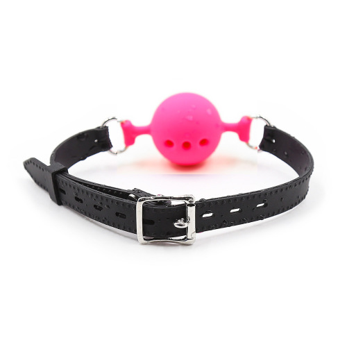 SM fun training supplies for adults, silicone mouth ball, drooling ball gag, locking small three-hole ball gag