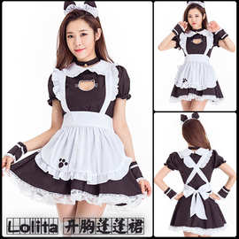 开胸女仆装Lolita小猫咪公主服蓬蓬裙动漫cs服餐厅工作服务员女