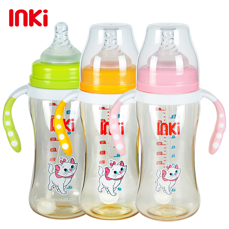 宽口径PPSU防摔防胀气自动奶瓶240ml防母乳头口感多功能喂养辅食|ru