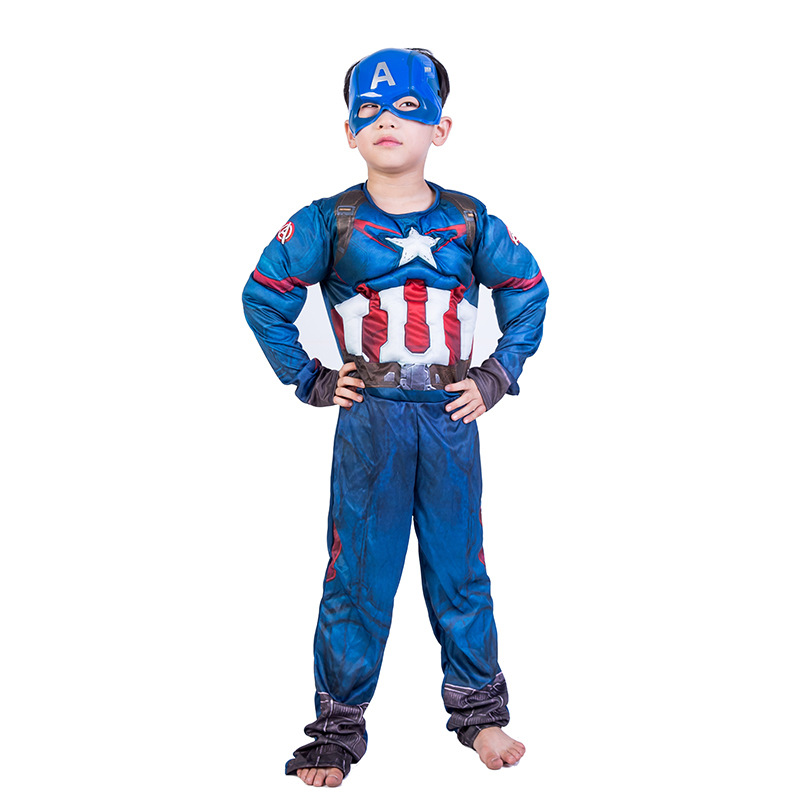 Cross border Halloween Costume captain of the United States performance service express sale children Cosplay animation Iron Man Costume