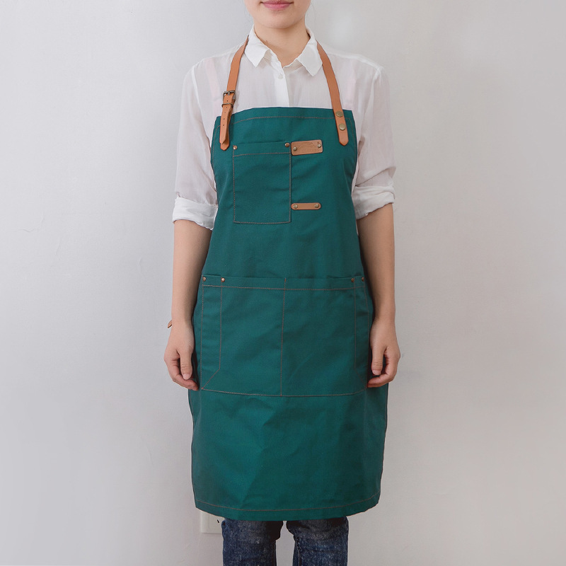 Estilo japonés estilo simple cocina limpieza café estudio panadería hornear ropa de trabajo delantal logotipo personalizable