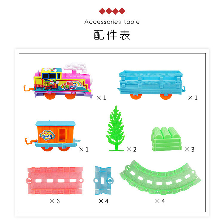 Los niños DIY montado velocidad eléctrica pista tren juguetes educativos juguetes de los niños al por mayor