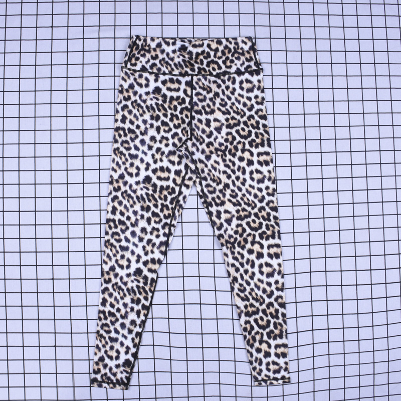 Leggings de yoga de fitness con estampado de leopardo de cintura alta para mujer, ropa de nihaostyles al por mayor NSLJ76129