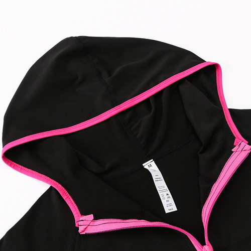 Women's autumn and winter sports jackets, fitness yoga training and running, color-blocked zipper hoodies, quick-drying jackets 8003
